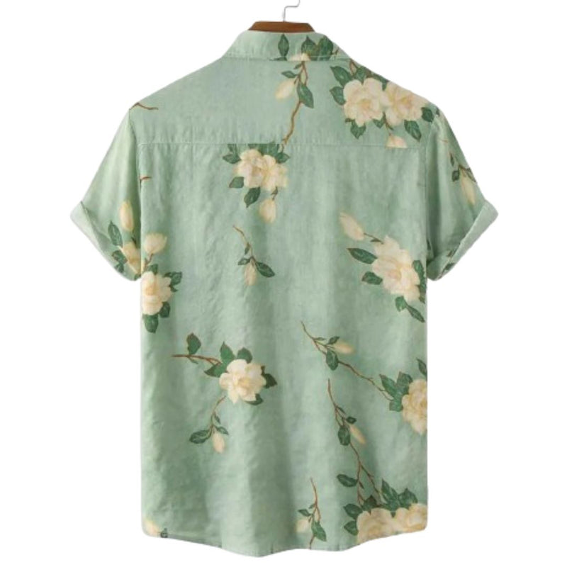 Camisa Casual Estampada Com Flores