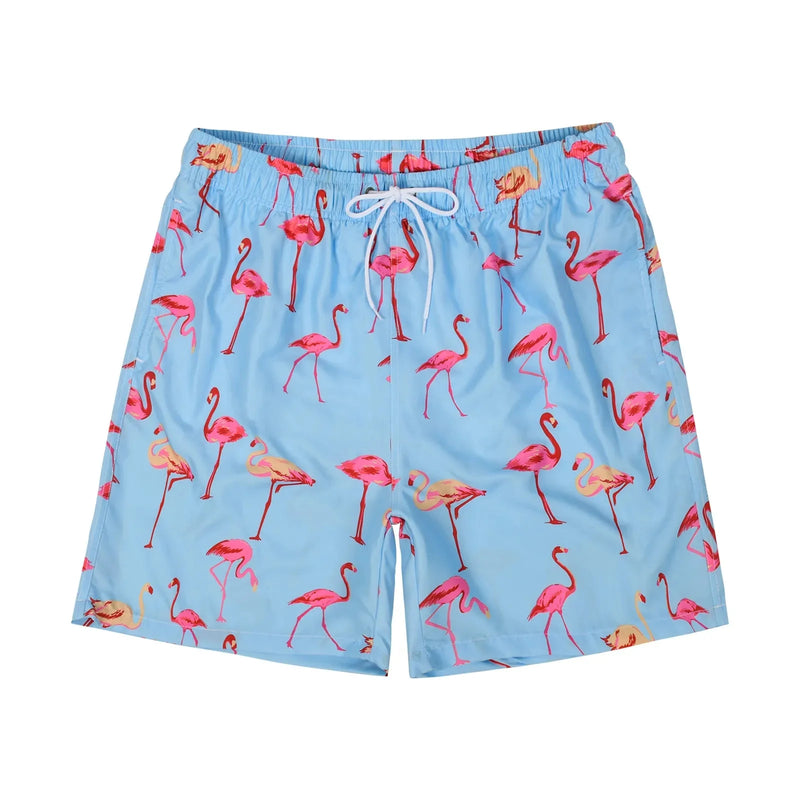 Short Praia Masculino Estampado com Sunga Interna